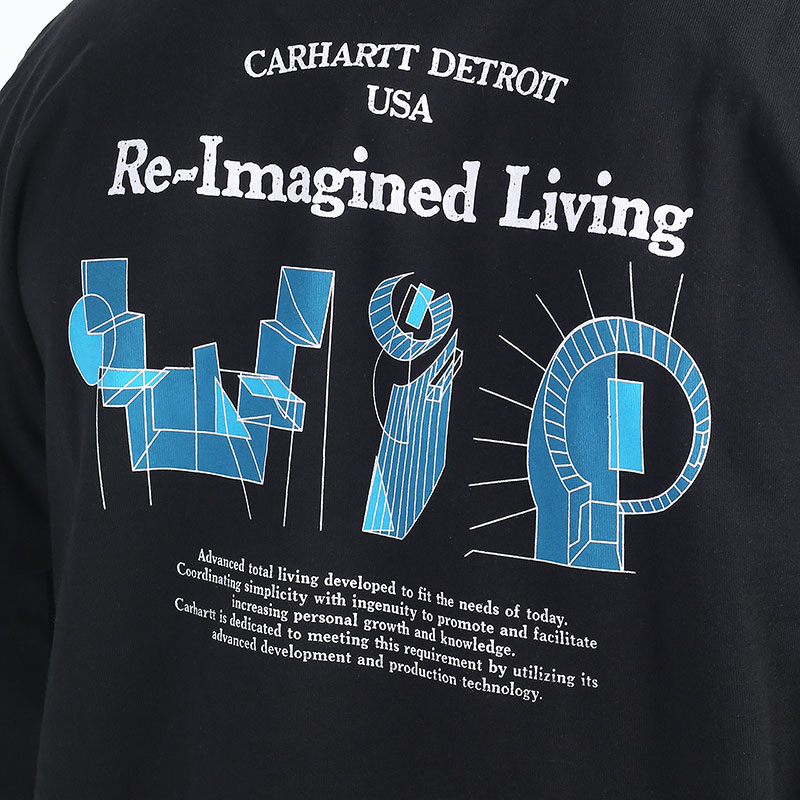   лонгслив Carhartt WIP L/S Living T-Shirt I030179-black - цена, описание, фото 7